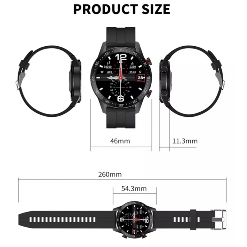 Foto 7 pulgar | Reloj Smartwatch Negro con Bluetooth-Venta Internacional