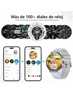 Foto 8 | Reloj Smartwatch Petukita Box Plateado con Bluetooth