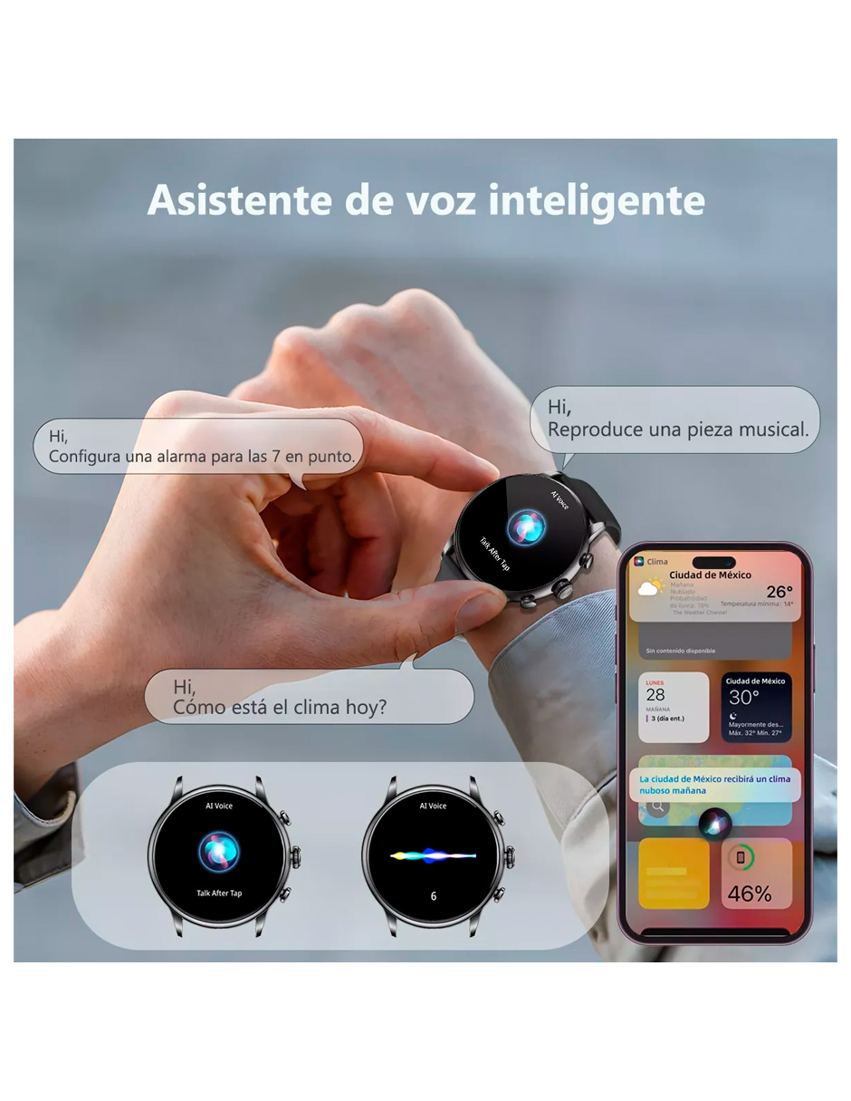 Foto 8 pulgar | Reloj Smartwatch Petukita Box Negro con Bluetooth