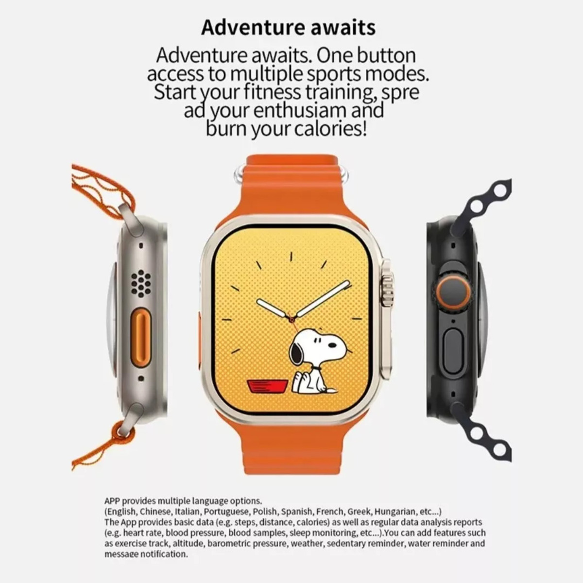 Foto 6 pulgar | Smartwatch X90 Ultra 2 By Ns Tech Naranja