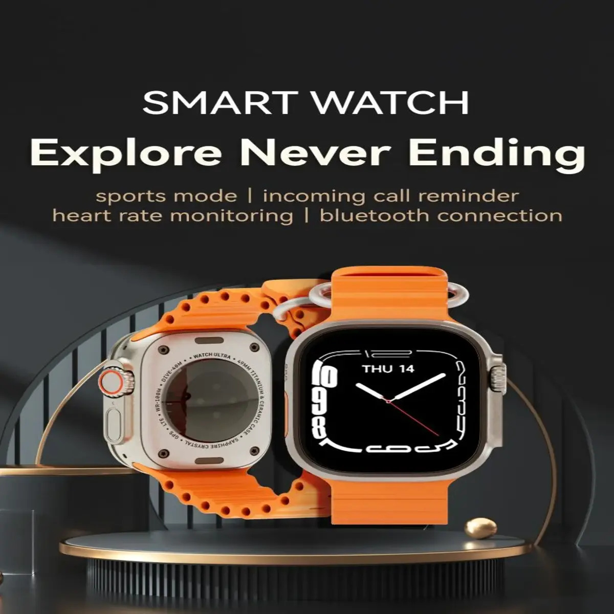 Foto 3 pulgar | Smartwatch T500 Ultra By Ns Tech Naranja