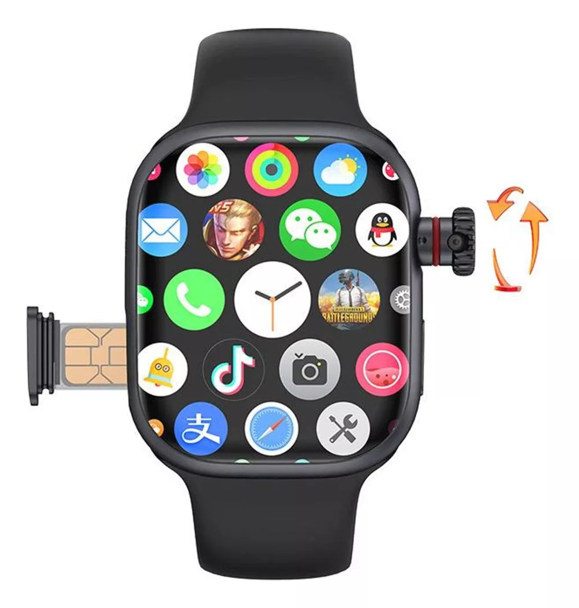 Foto 3 pulgar | Reloj Smartwatch Android 8.1 Cd99 Fralugio 2gb Ram 32gb Rom Negro