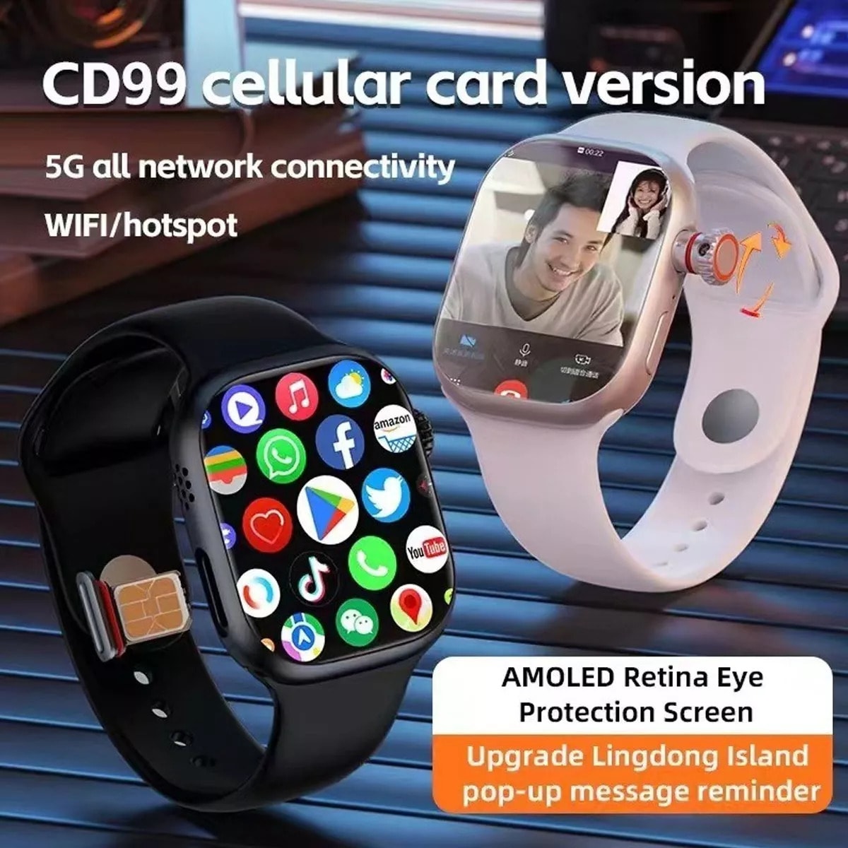 Reloj Smartwatch Android 8.1 Cd99 Fralugio 2gb Ram 32gb Rom Negro ...