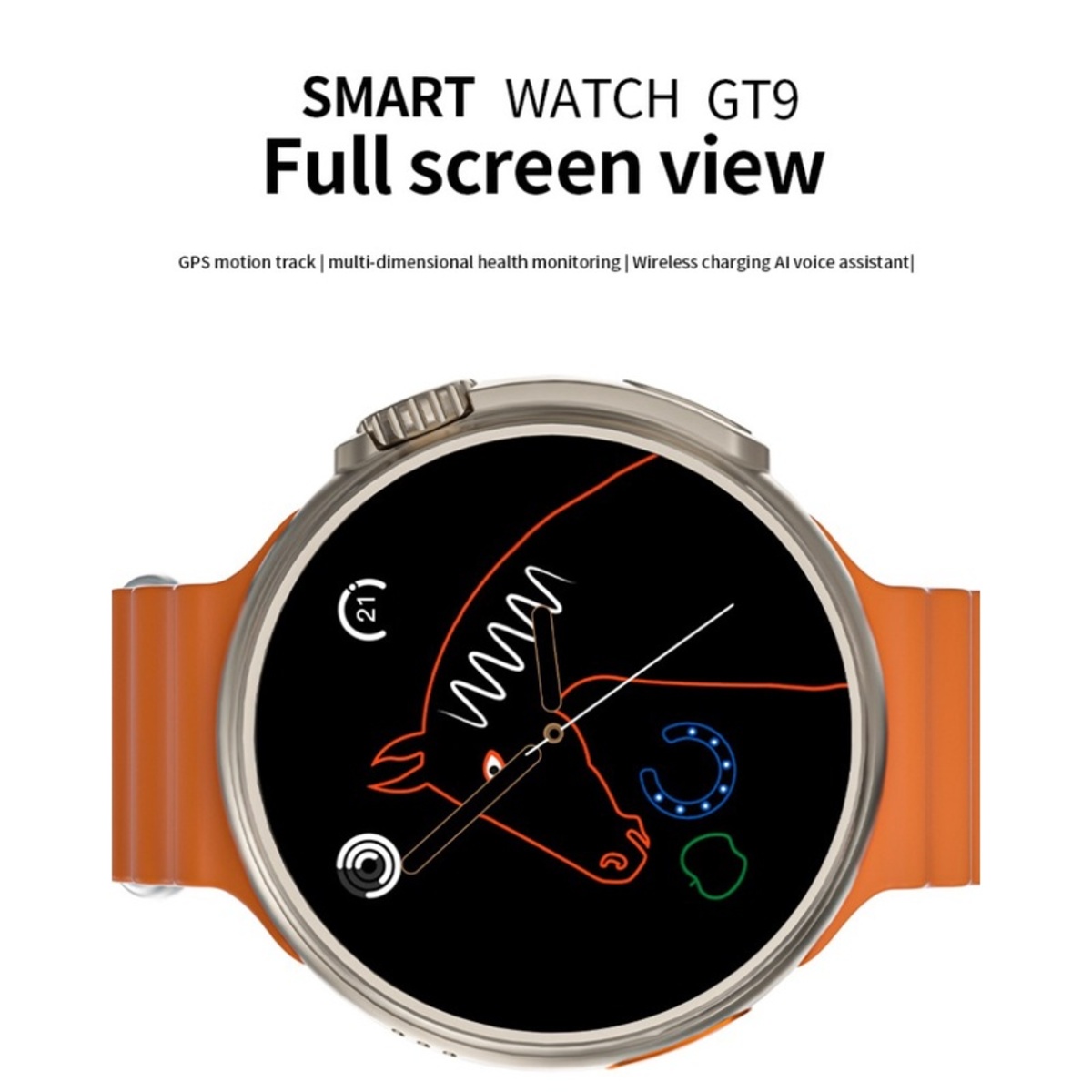 Foto 8 pulgar | Reloj Smartwatch Ns Tech Gt9 Naranja