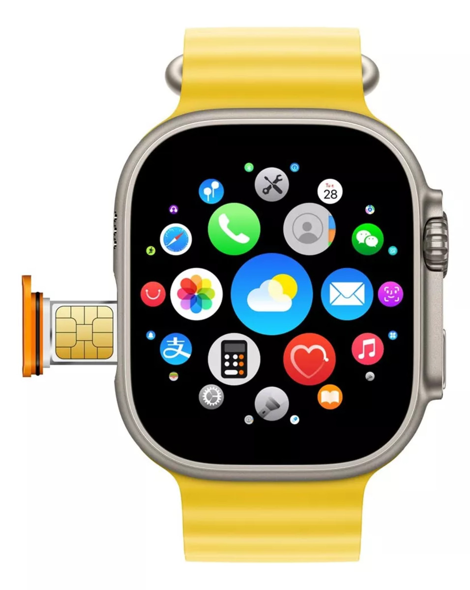 Foto 3 pulgar | Reloj Android Watch Fralugio HK Ultra One 2GB RAM 16GB ROM  Amarillo