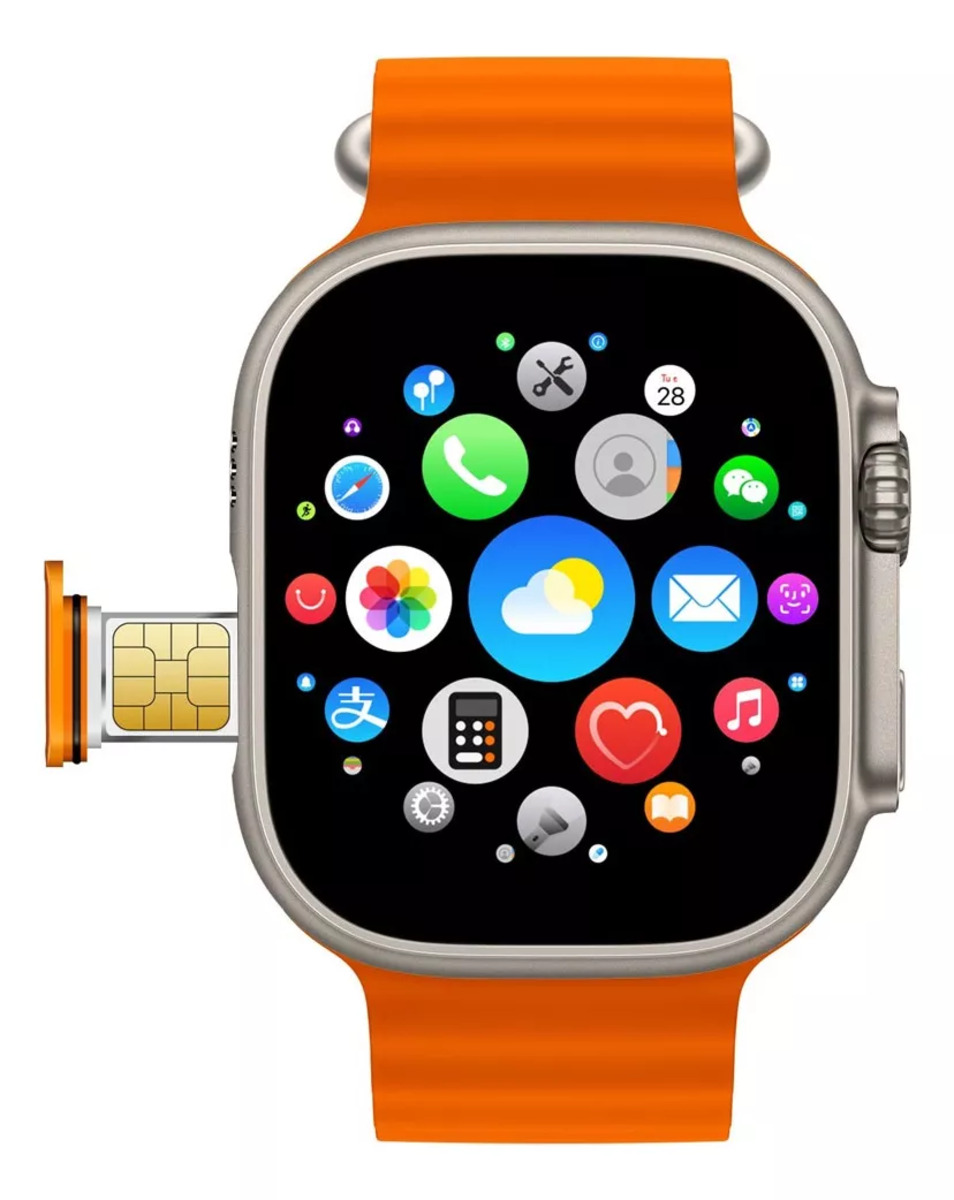 Foto 3 pulgar | Reloj Android Watch Fralugio HK Ultra One 2GB RAM 16GB ROM   Naranja