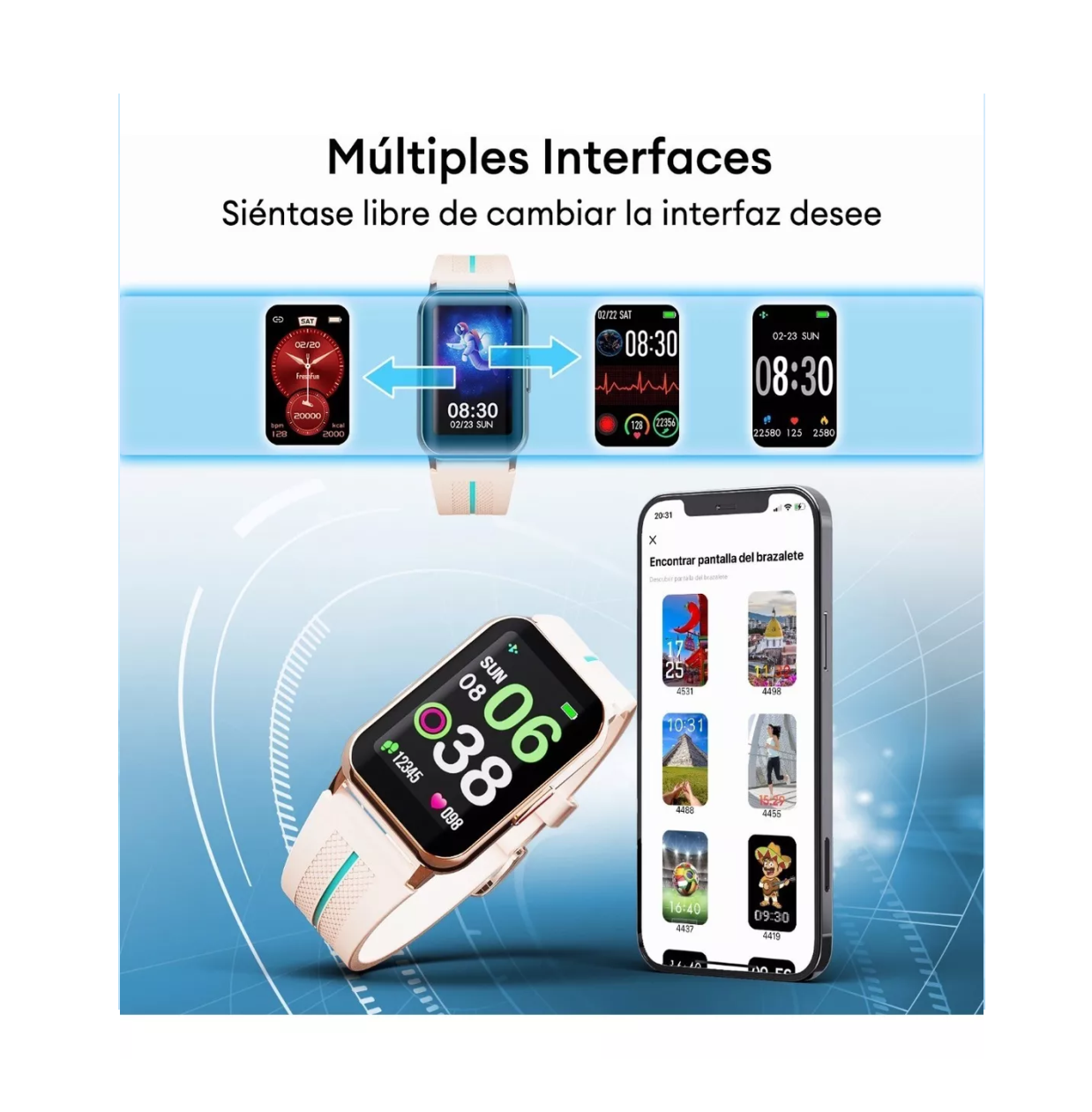 Foto 5 pulgar | Reloj Inteligente Freshfun H76 Lab.G Beige