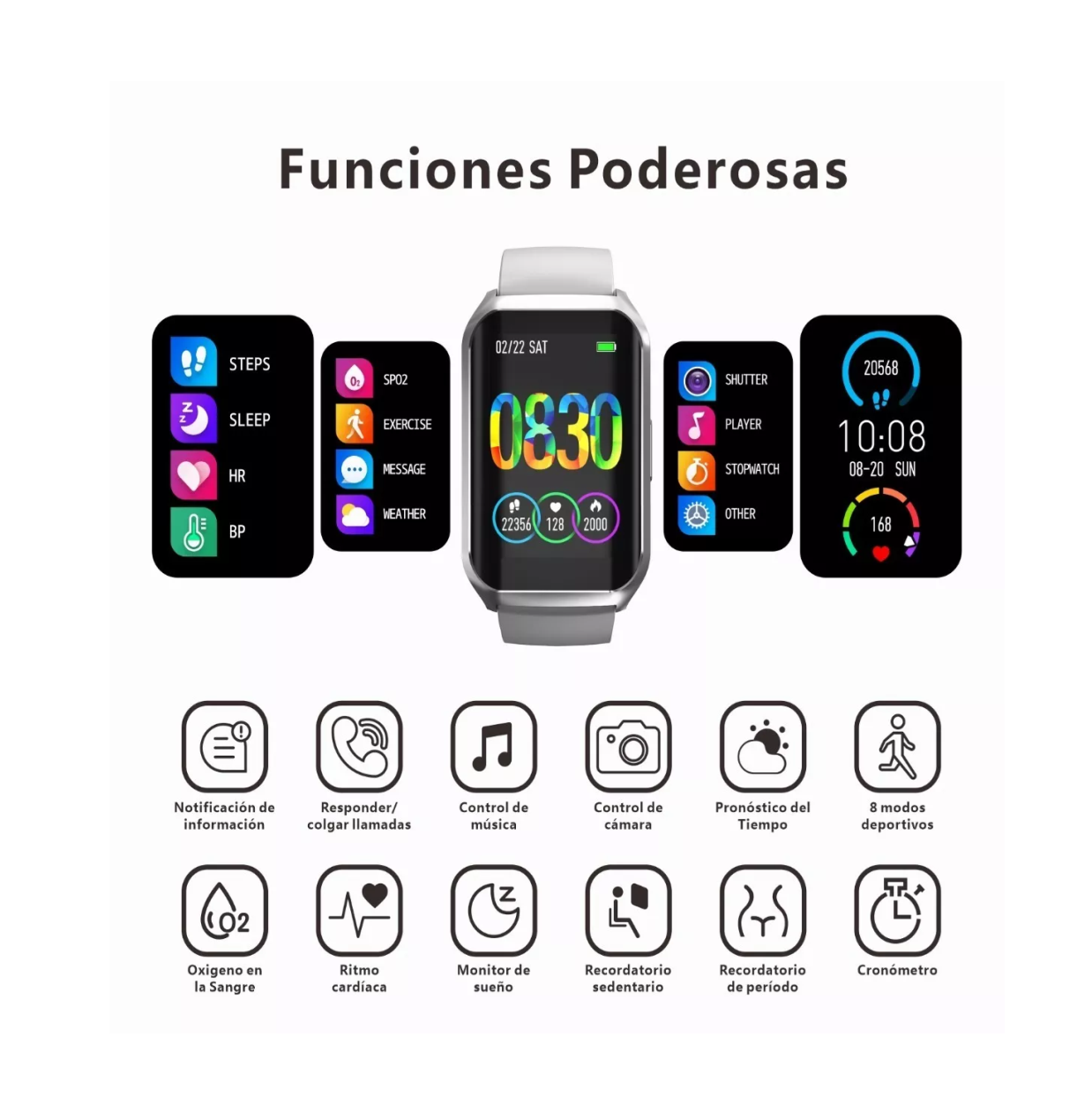 Foto 3 pulgar | Reloj Inteligente Deportivo H77 Lab.G Bluetooth 1.57 Bisel Plateado