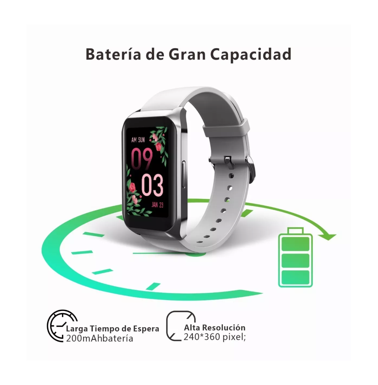 Foto 6 pulgar | Reloj Inteligente Deportivo H77 Lab.G Bluetooth 1.57 Bisel Plateado