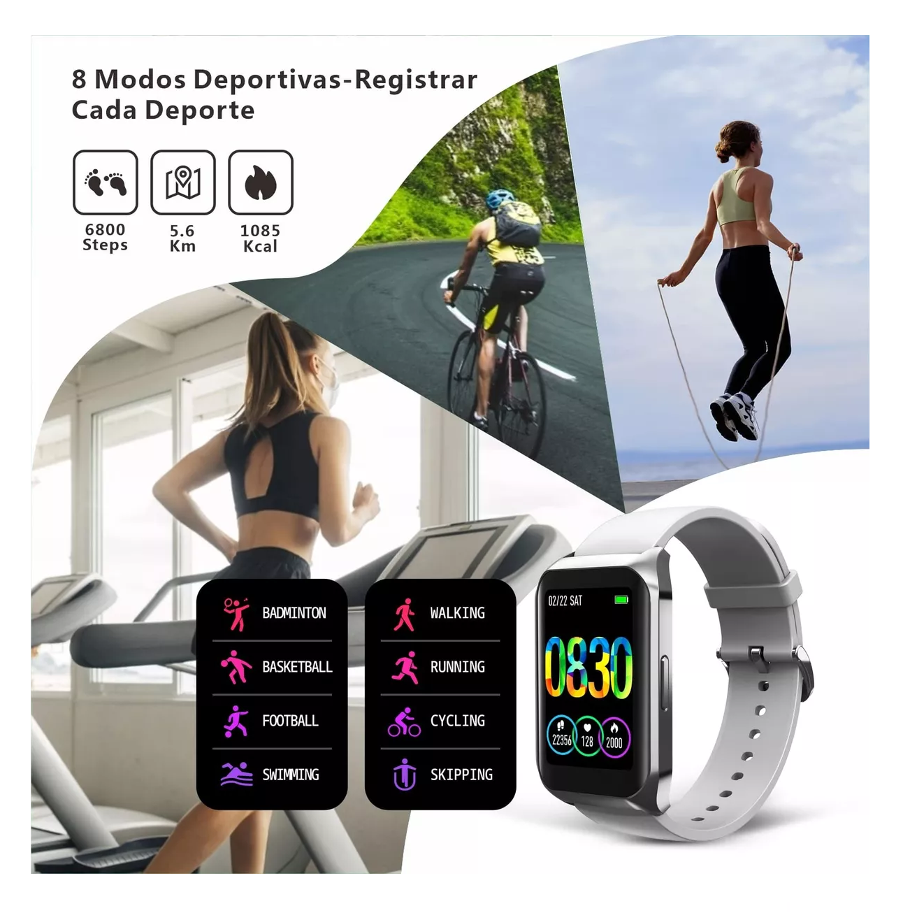Foto 5 pulgar | Reloj Inteligente Deportivo Belug H77 Smartwatch Bluetooth 1.57'' Bisel Gris