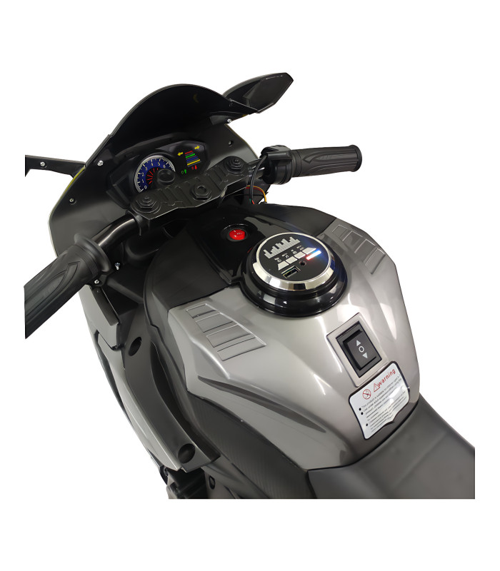 Foto 6 | Motocicleta Montable Eléctrica Tres Ruedas Luz Led 12v Generica color Gris