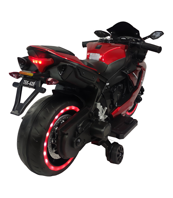 Foto 7 | Motocicleta Montable Eléctrica Tres Ruedas Luz Led 12v Generica color Rojo