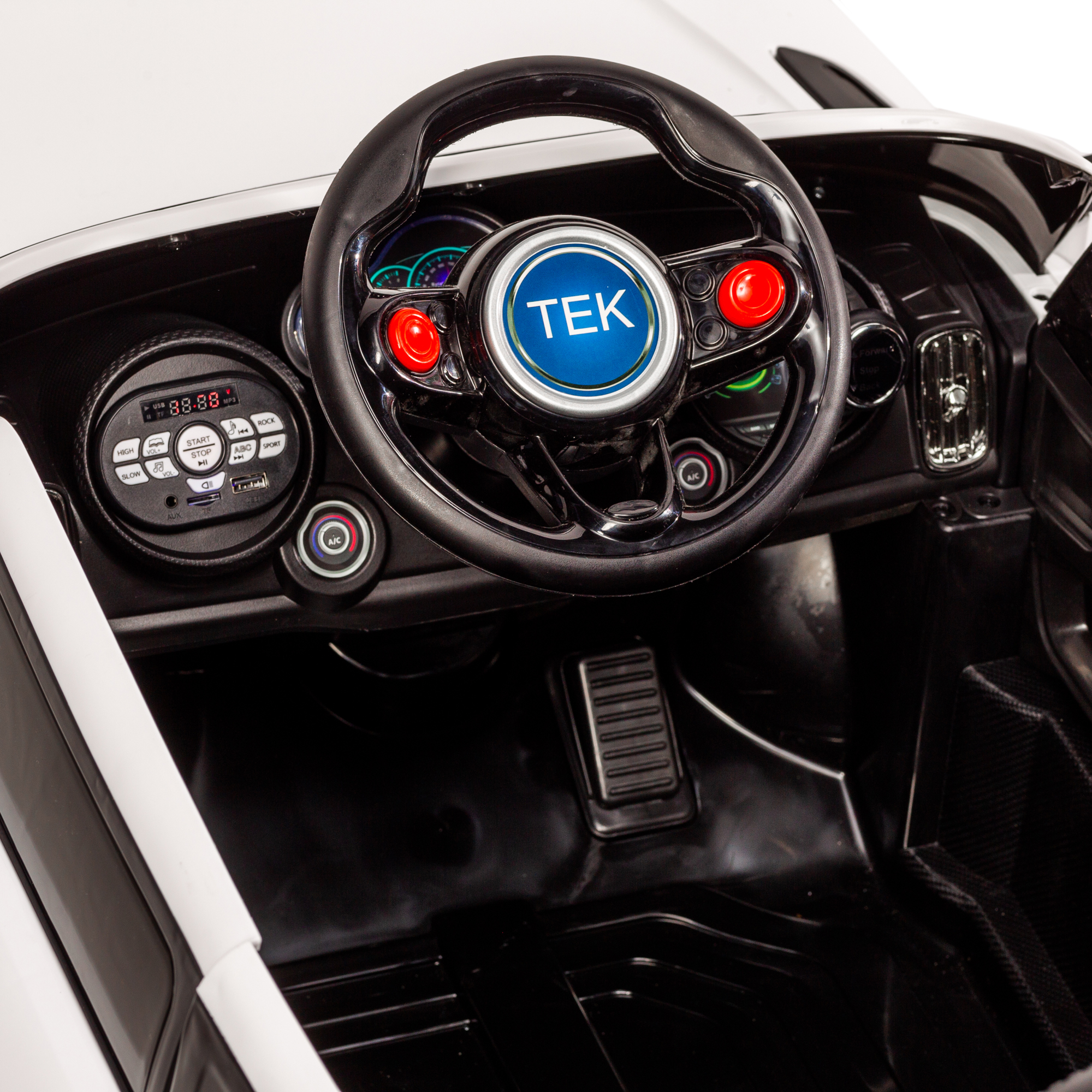 Foto 4 pulgar | Coche Montable Eléctrico con Control Remoto Led Sonidos Generica color Blanco