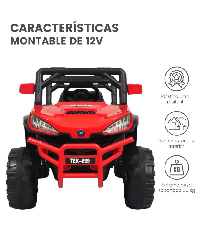 Foto 5 | Montable Eléctrico Tek TEK-699 color Rojo