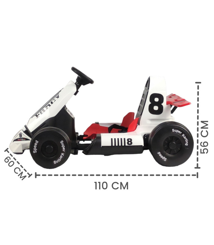 Foto 5 pulgar | Go Kart Montable Electrico Control Remoto Blanco 8 Km/h 12v7 Blanco