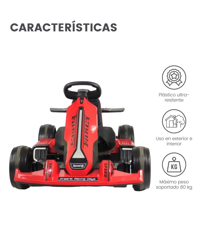 Foto 4 pulgar | Go Kart Montable Electrico Control Remoto Rojo 8 Km/h 12v7 Rojo