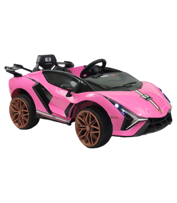 Foto 2 pulgar | Carro Electrico Para Niños Con Control Remoto 12v Lambo Rosa