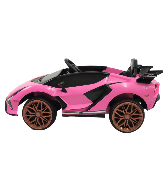 Foto 7 pulgar | Carro Electrico Para Niños Con Control Remoto 12v Lambo Rosa