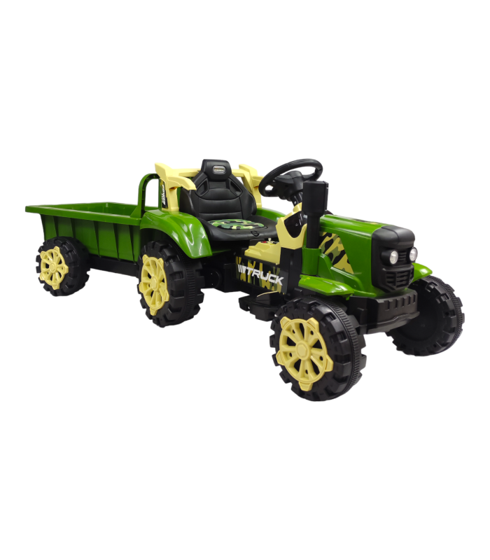 Foto 7 | Tractor Montable Electrico Con Remolque Control Remoto Verde