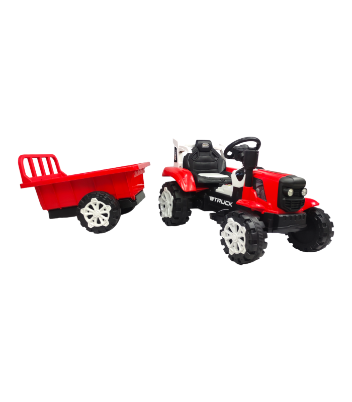 Foto 7 pulgar | Tractor Montable Electrico Con Remolque Control Remoto Rojo