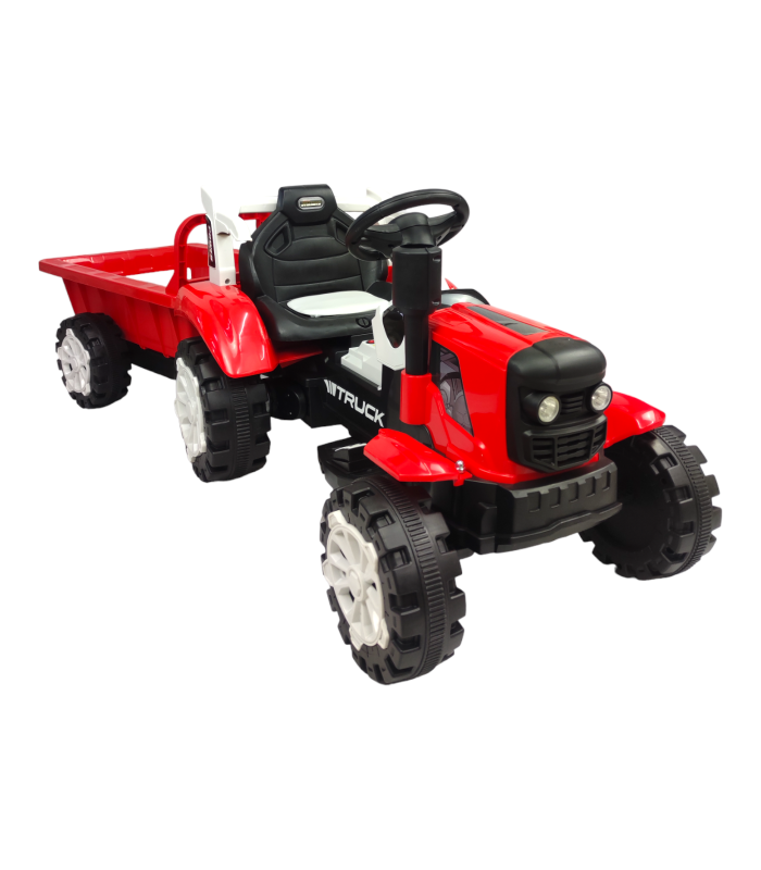 Foto 7 | Tractor Montable Electrico Con Remolque Control Remoto Rojo