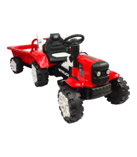 Foto 7 | Tractor Montable Electrico Con Remolque Control Remoto Rojo