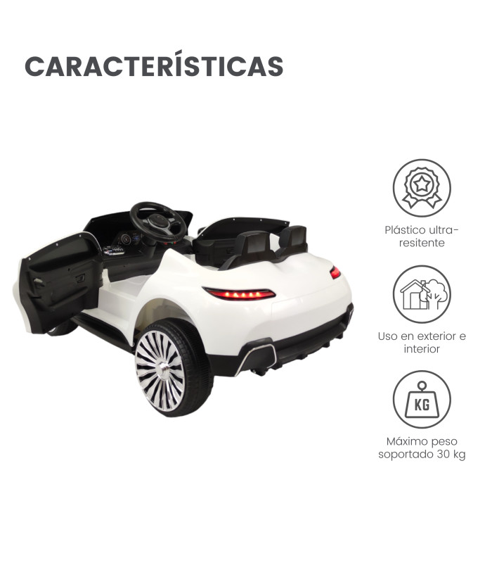 Foto 5 pulgar | Montable para Niños Eléctrico Control Remoto Luz Blanco Lambo