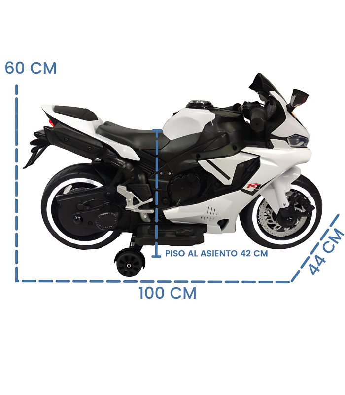 Foto 5 | Motocicleta Infantil Eléctrica 628-TEK-Blanco Tres Ruedas Luz Led 12v