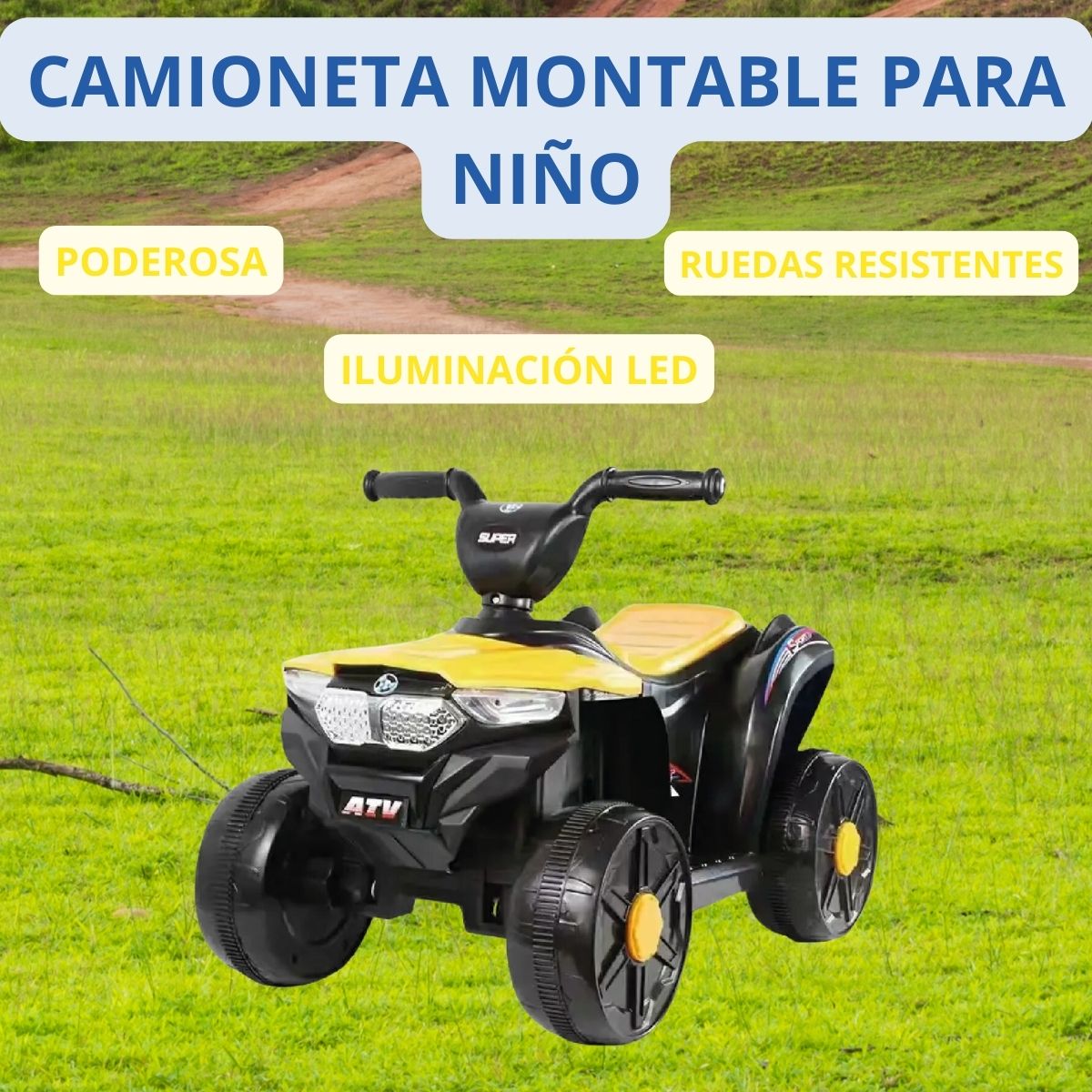 Foto 3 pulgar | Mini Cuatrimoto Montable Electrica Yei Yei-Minicua01YL Amarilla
