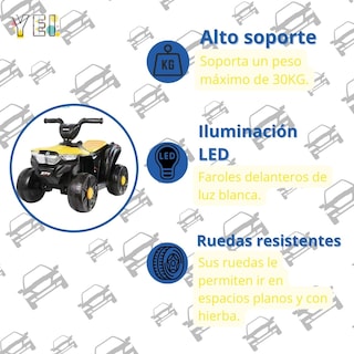 Foto 3 | Mini Cuatrimoto Montable Electrica Yei Yei-Minicua01YL Amarilla