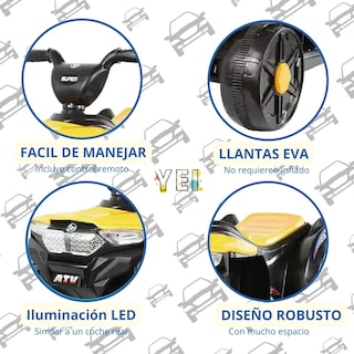 Foto 4 | Mini Cuatrimoto Montable Electrica Yei Yei-Minicua01YL Amarilla