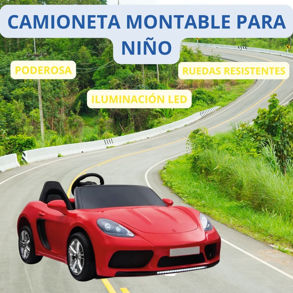 Foto 3 pulgar | Carrito Montable Eléctrico Deportivo Yei YEI-AM01RD-DEPO Rojo