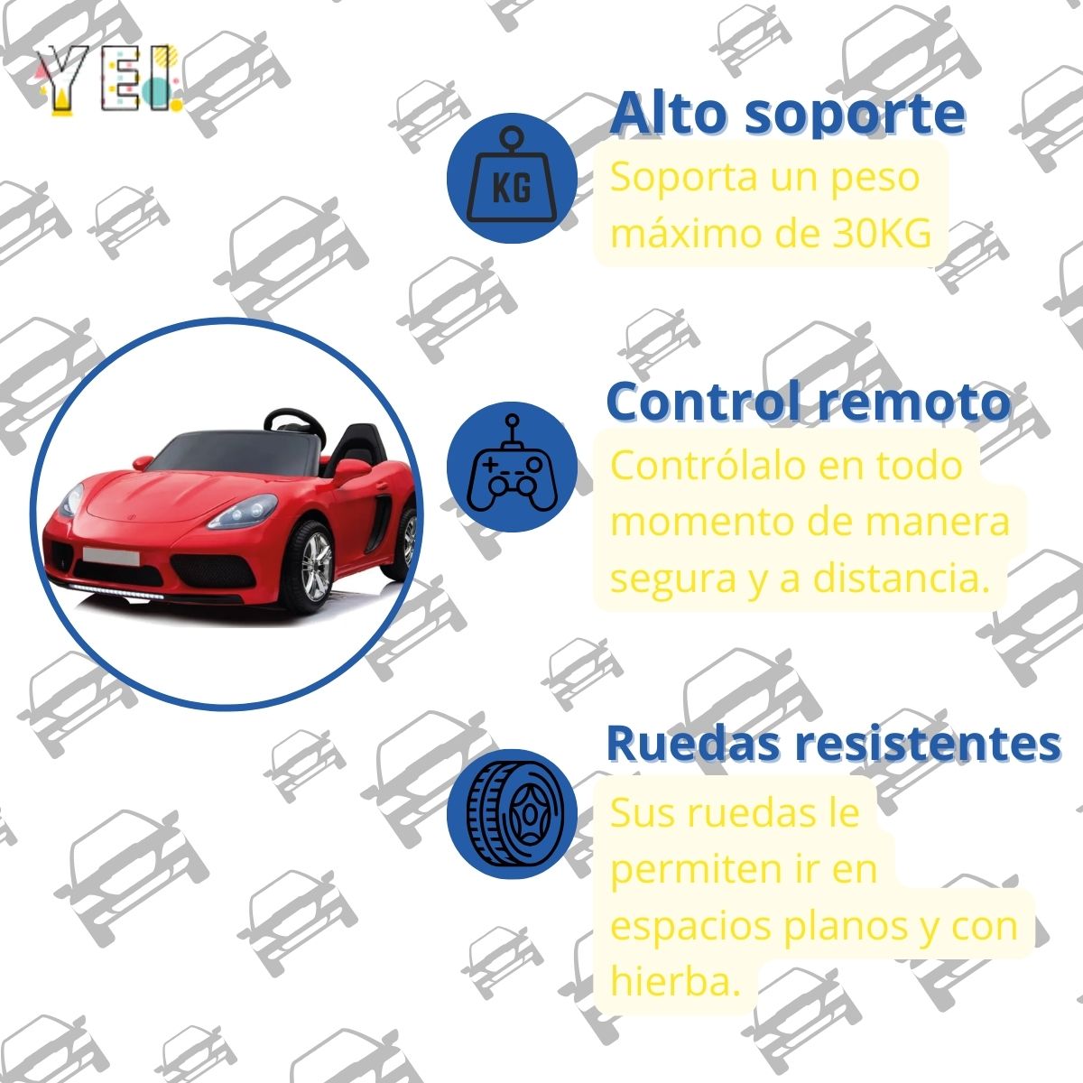 Foto 4 pulgar | Carrito Montable Eléctrico Deportivo Yei YEI-AM01RD-DEPO Rojo