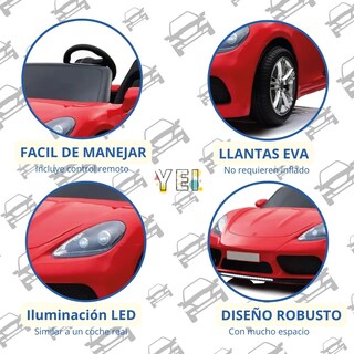 Foto 4 | Carrito Montable Eléctrico Deportivo Yei YEI-AM01RD-DEPO Rojo