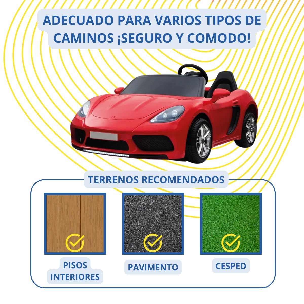 Foto 5 | Carrito Montable Eléctrico Deportivo Yei YEI-AM01RD-DEPO Rojo