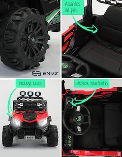 Foto 3 | Montable Eléctrico Enyz color Rojo con Control Remoto