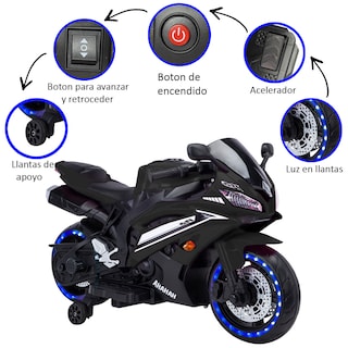 Foto 4 | Montable Electrico Moto Baybee 12 V Negro