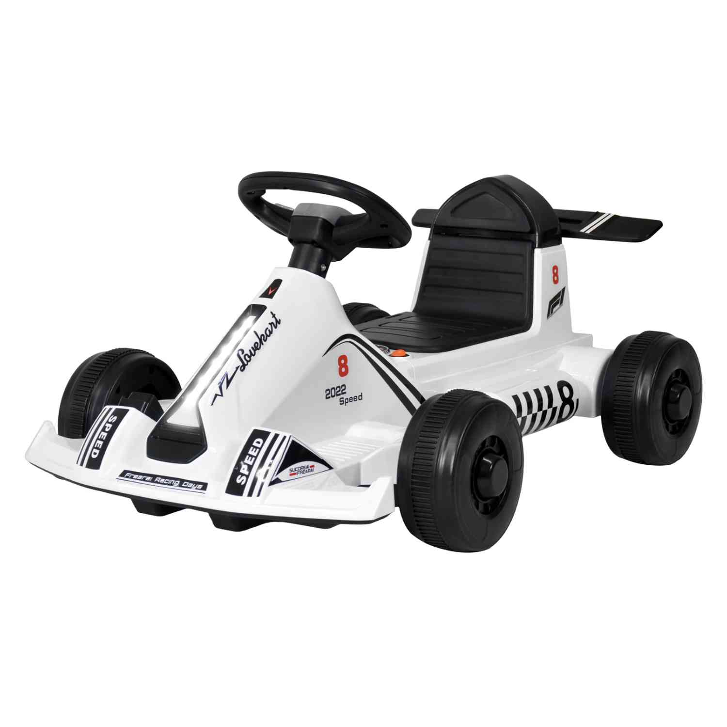 Go Kart Eléctrico 12v F1 Little Monkey Blanco