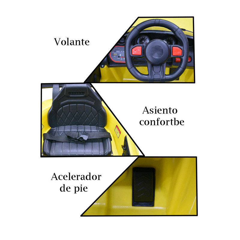Foto 6 pulgar | Vehículo Montable Eléctrico Running 6v Mt915a Amarillo para Niños