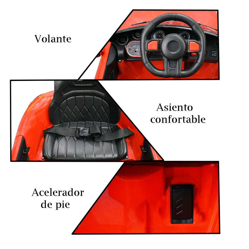 Foto 5 pulgar | Vehiculo Montable Electrico Para Niños Control 6v 915 Rojo