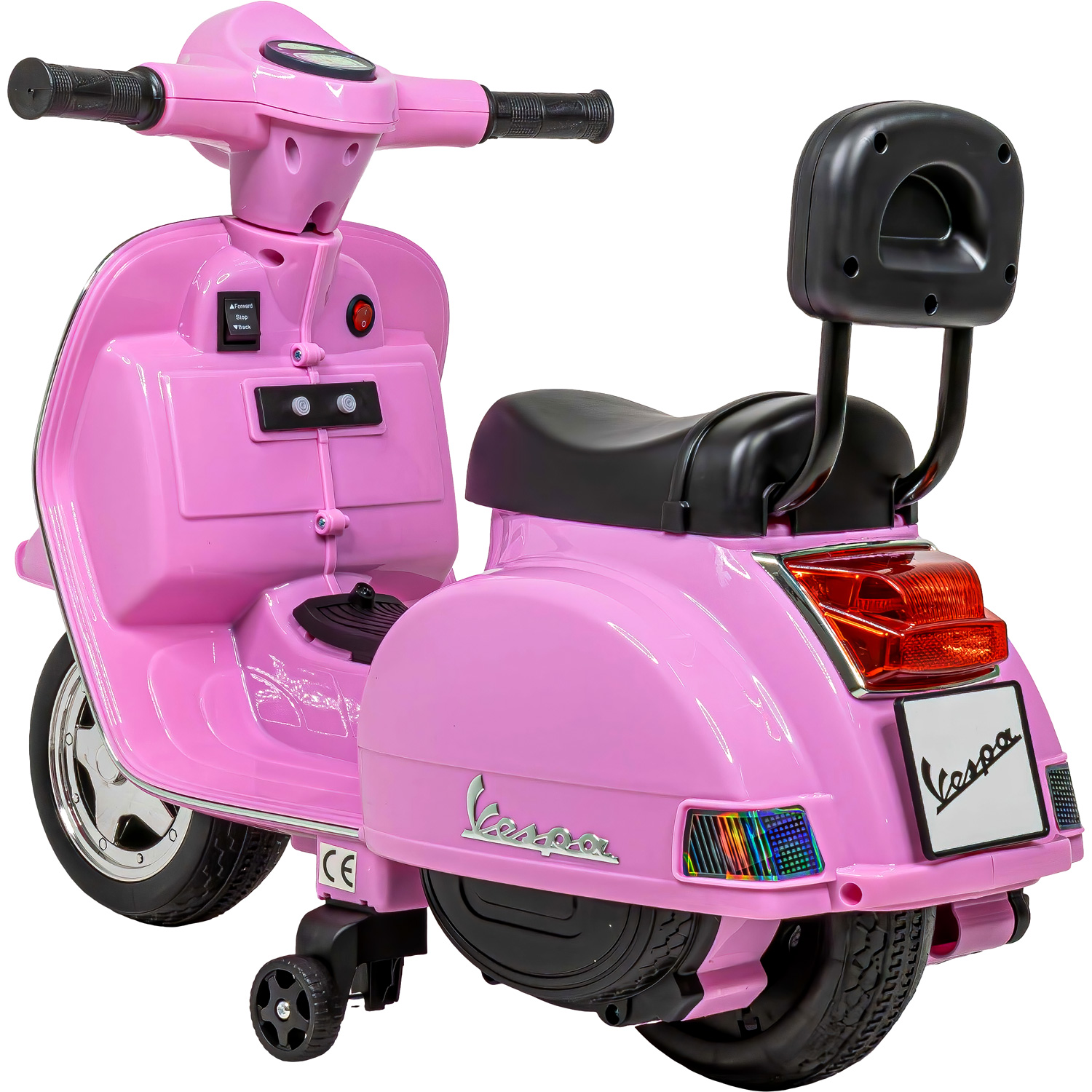 Foto 4 pulgar | Moto Vespa Eléctrica Montable Little Monkey Rosa Ajustable 6v para Niña