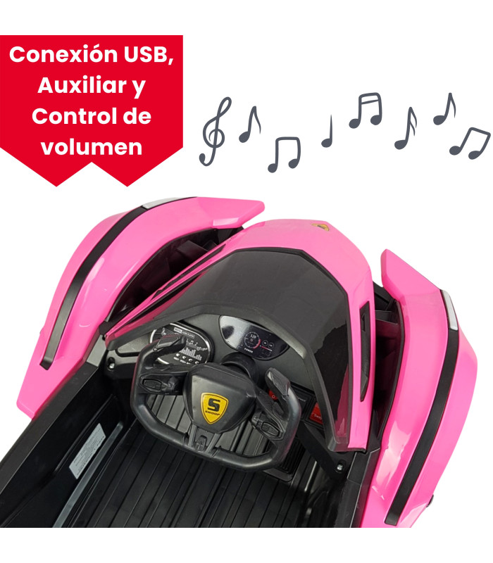 Foto 3 | Montable Infantil con Control Remoto Sonido y luz Rosa