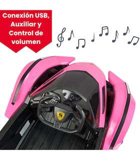 Foto 3 | Montable Infantil con Control Remoto Sonido y luz Rosa