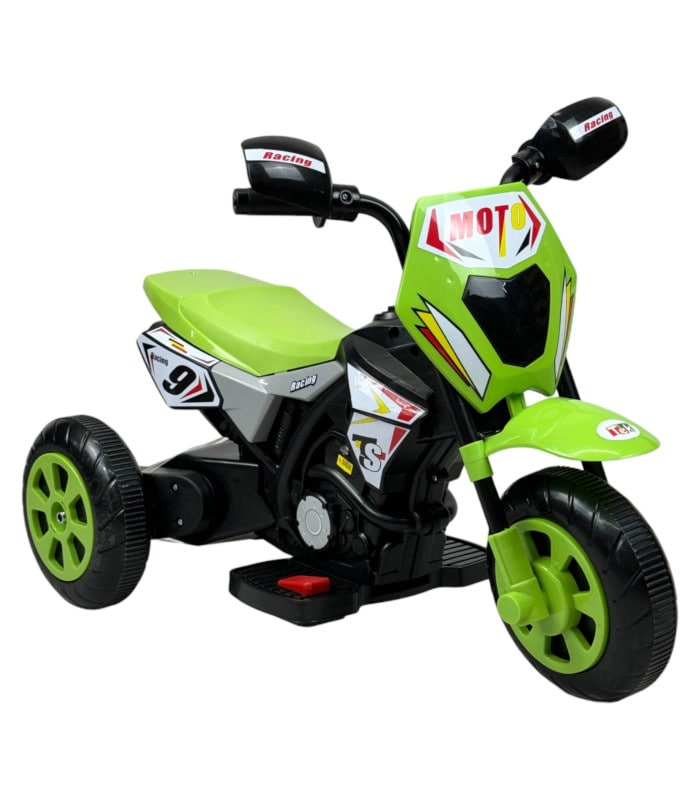 Motocicleta Montable Para Ninos 3 Ruedas Sonido luz 6v Verde Coppel