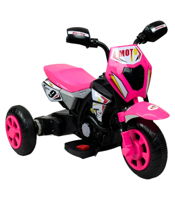 Motocicleta Montable Para Niños 3 Ruedas Sonido,luz 6v Rosa