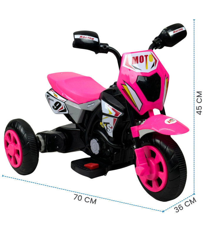 Foto 8 | Motocicleta Montable Para Niños 3 Ruedas Sonido,luz 6v Rosa