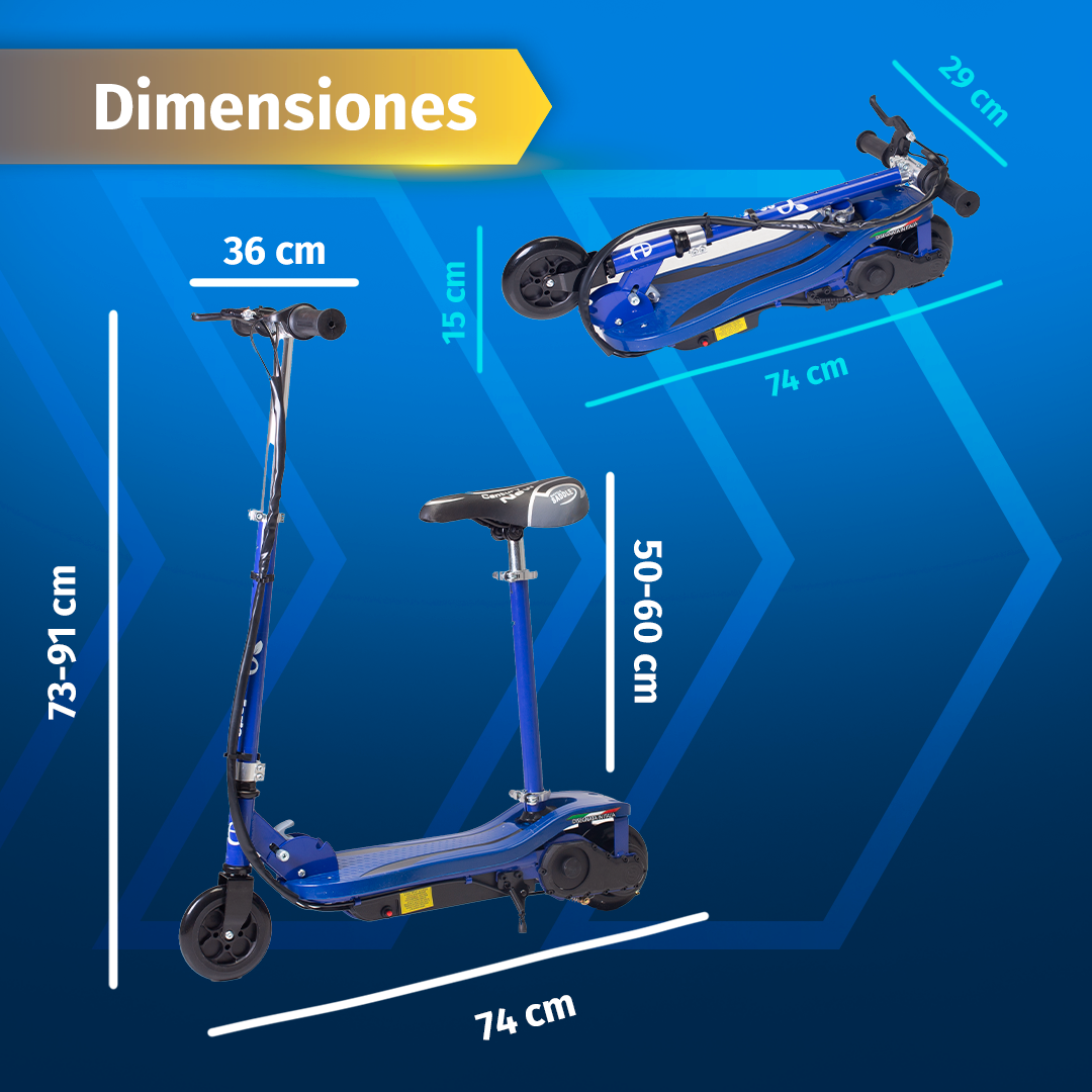 Foto 8 | Scooter Patín Eléctrico Eco-forte Asiento Cd02a 120w 12km/h