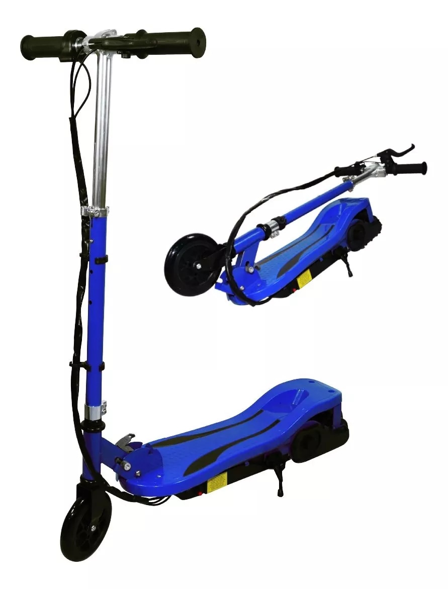 Scooter Patín Eléctrico Eco-forte Plegable 120w 12km/h Azul $2,299