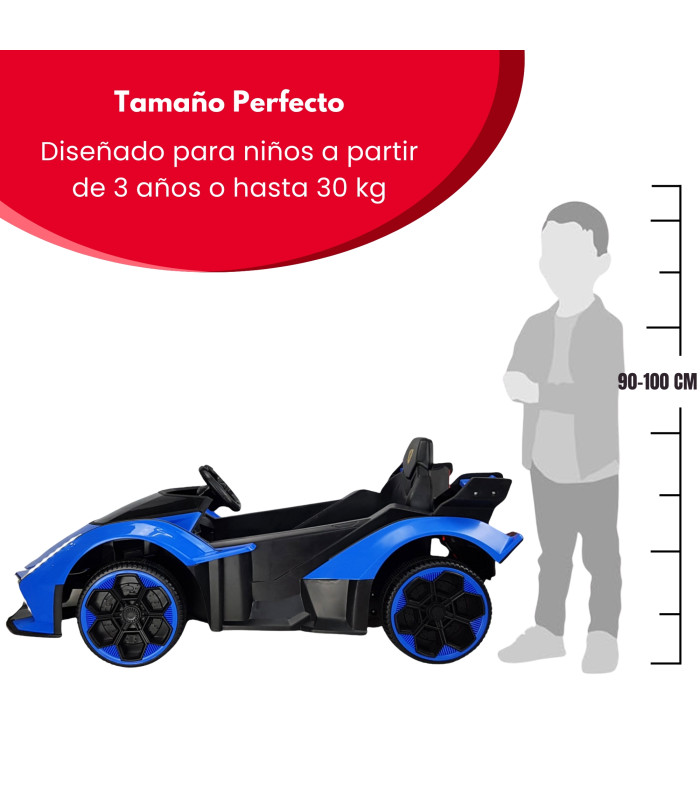 Foto 3 pulgar | Montable con Control Remoto/Sonido/Luz/Usb 12v Azul para Niños