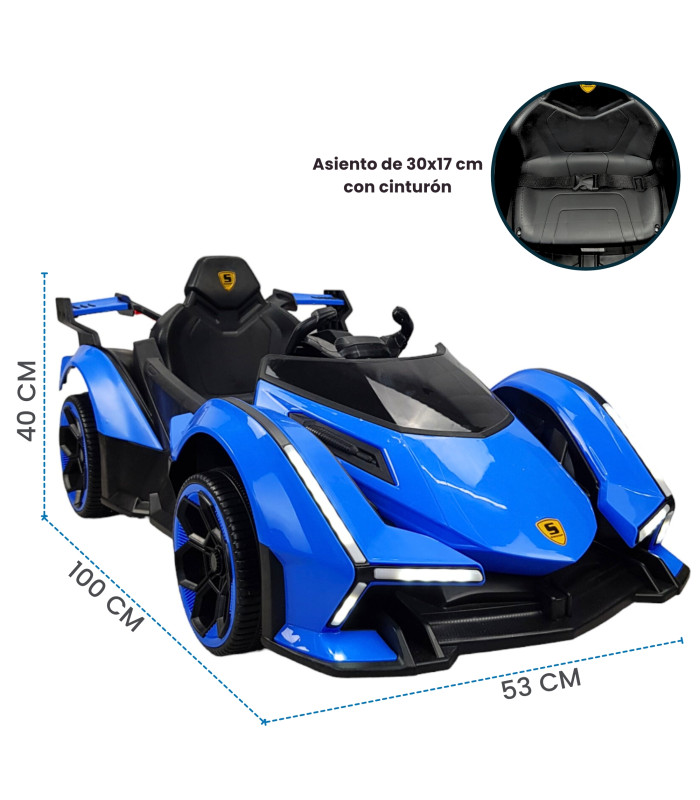 Foto 4 | Montable con Control Remoto/Sonido/Luz/Usb 12v Azul para Niños